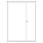 Preview: Zählerschrank eHZ 2 Zählerplätze, 1 TSG, 1 Verteiler, Höhe 1100mm (Tür)