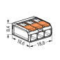 Preview: Dosenklemmen COMPACT 3-​polig | VPE 50 Stk | WAGO (Daten)