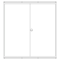 Preview: Schiegl Zählerschrank 3.HZ 2 Zähler, 2 Verteiler, APZ, 1100mm (Front)