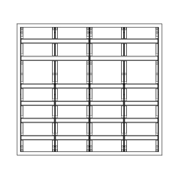 F-Tronic AP Feldverteiler Reihenklemmen 165mm, 4x6-reihig, 288TE