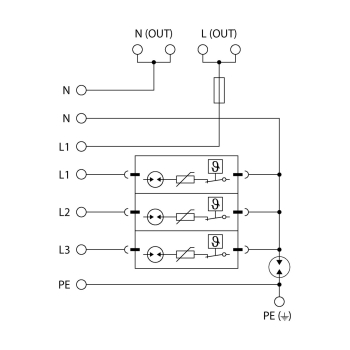 Preview: Überspannungsschutz mit Spannungsabgriff B6A (Schaltung)