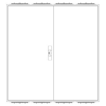 Preview: F-Tronic Zählerschrank eHZ 4 Zähler, 2 Verteiler, APZ, 1100mm (Front)