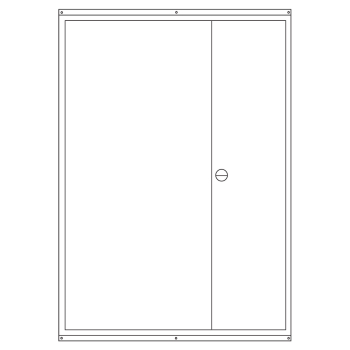 Preview: Zählerschrank eHZ 2 Zählerplätze, 1 TSG, 1 Verteiler, Höhe 1100mm (Tür)