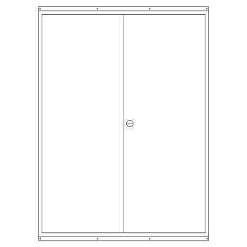 Preview: Zählerschrank 3.HZ 5 Zähler, Verteiler, TK-Feld, Höhe 1400mm (Tür)