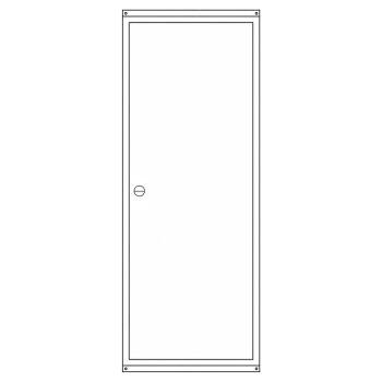 Preview: Zählerschrank 3.HZ 1 Zähler, Verteiler, TK-Feld, Höhe 1400mm (Tür)