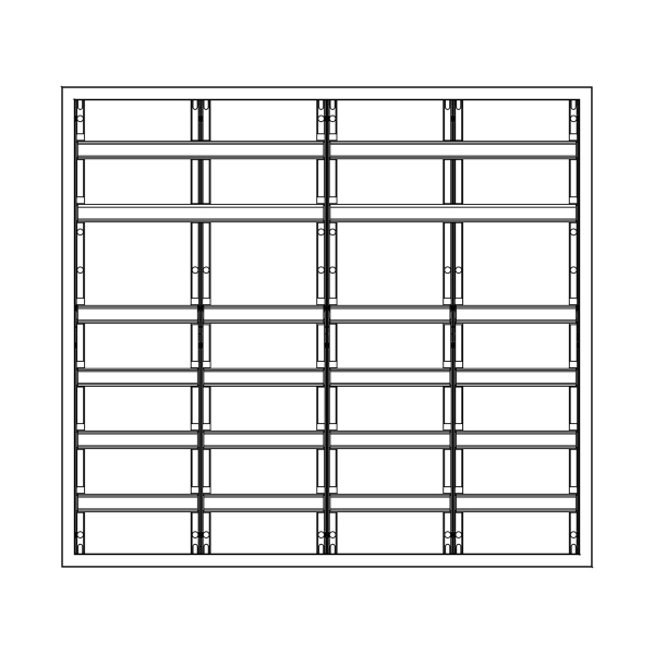 F-Tronic AP Feldverteiler Reihenklemmen 165mm, 4x6-reihig, 288TE