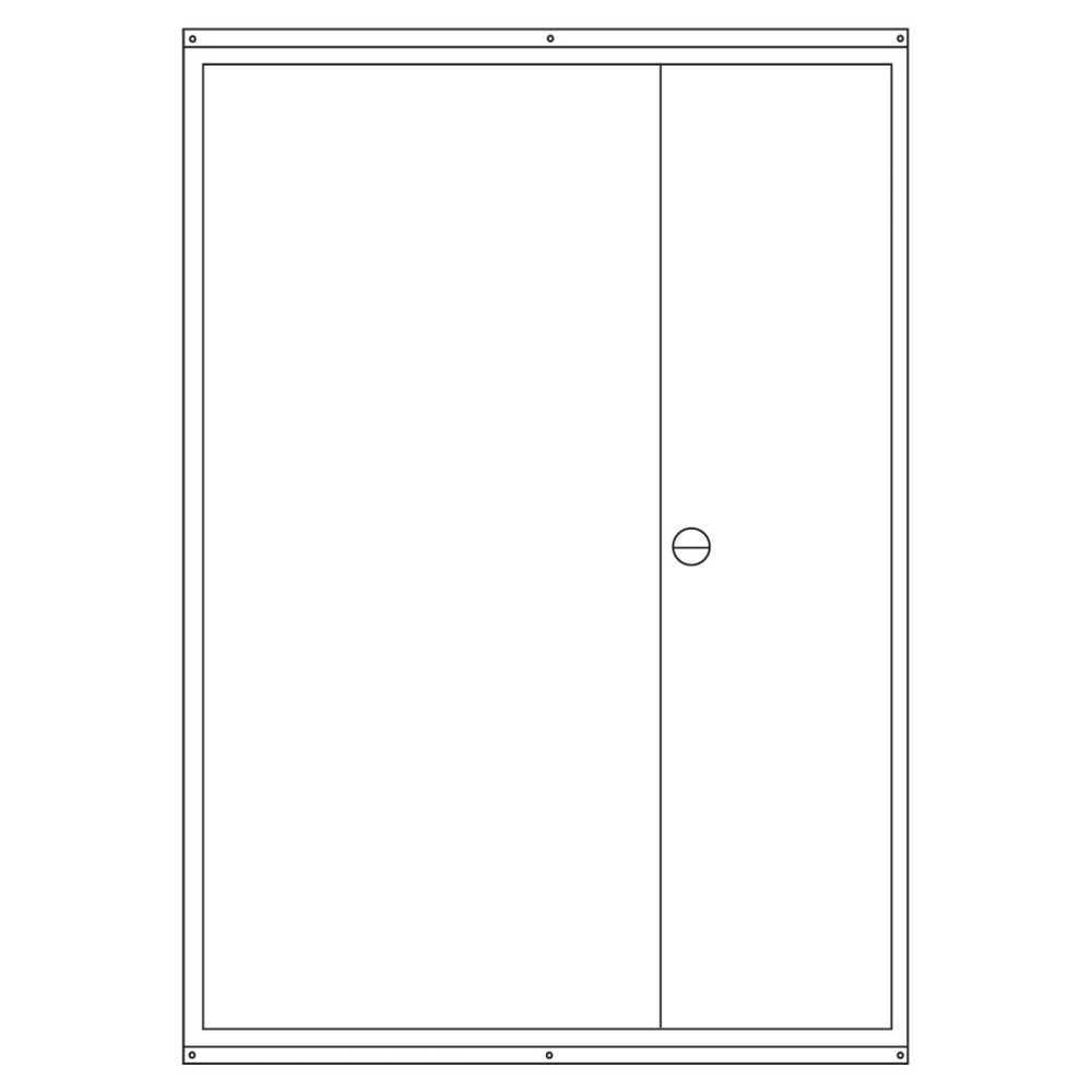 Zählerschrank eHZ 2 Zählerplätze, 1 TSG, 1 Verteiler, Höhe 1100mm (Tür)