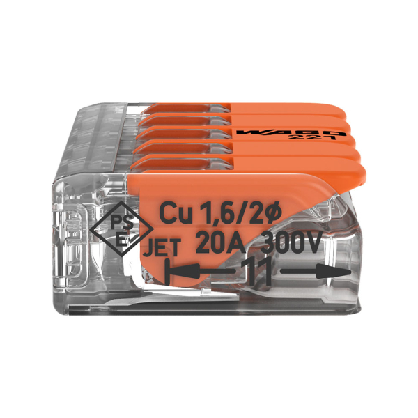 Dosenklemmen COMPACT 5-​polig | VPE 25 Stk | WAGO (links)