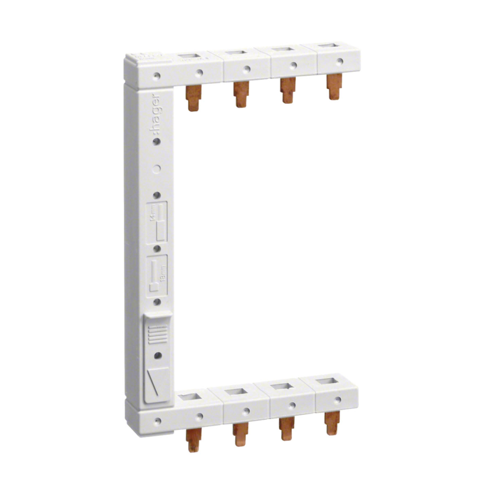 Hager KCF663L Phasenschiene 3-pol +N, 10mm², 2-reihig