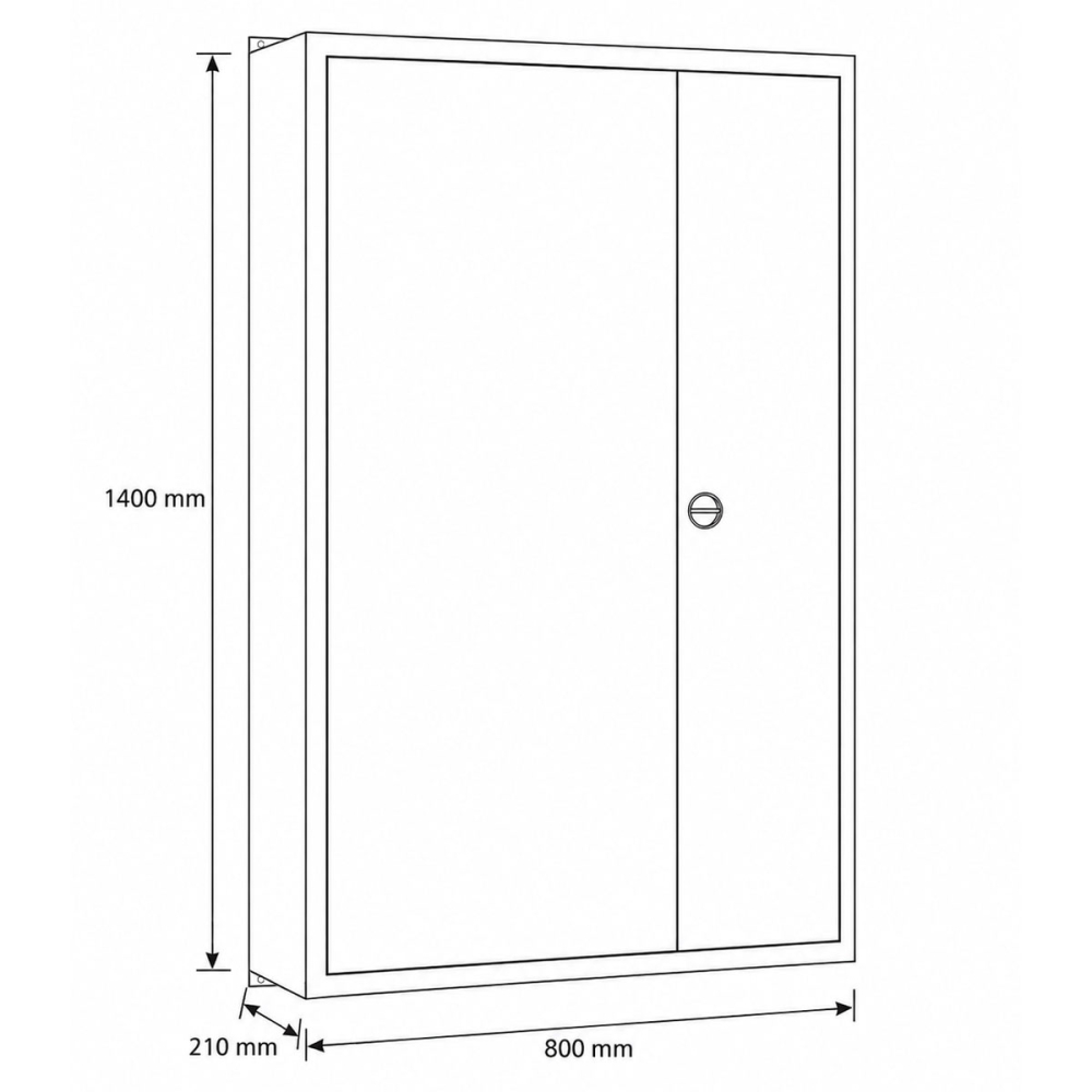 Schiegl Zählerschrank 1 Zähler, TSG, 2 Verteiler, APZ, 3.HZ, 1400mm (Maße)