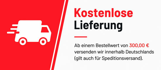 Kostenlose Lieferung ab 300€